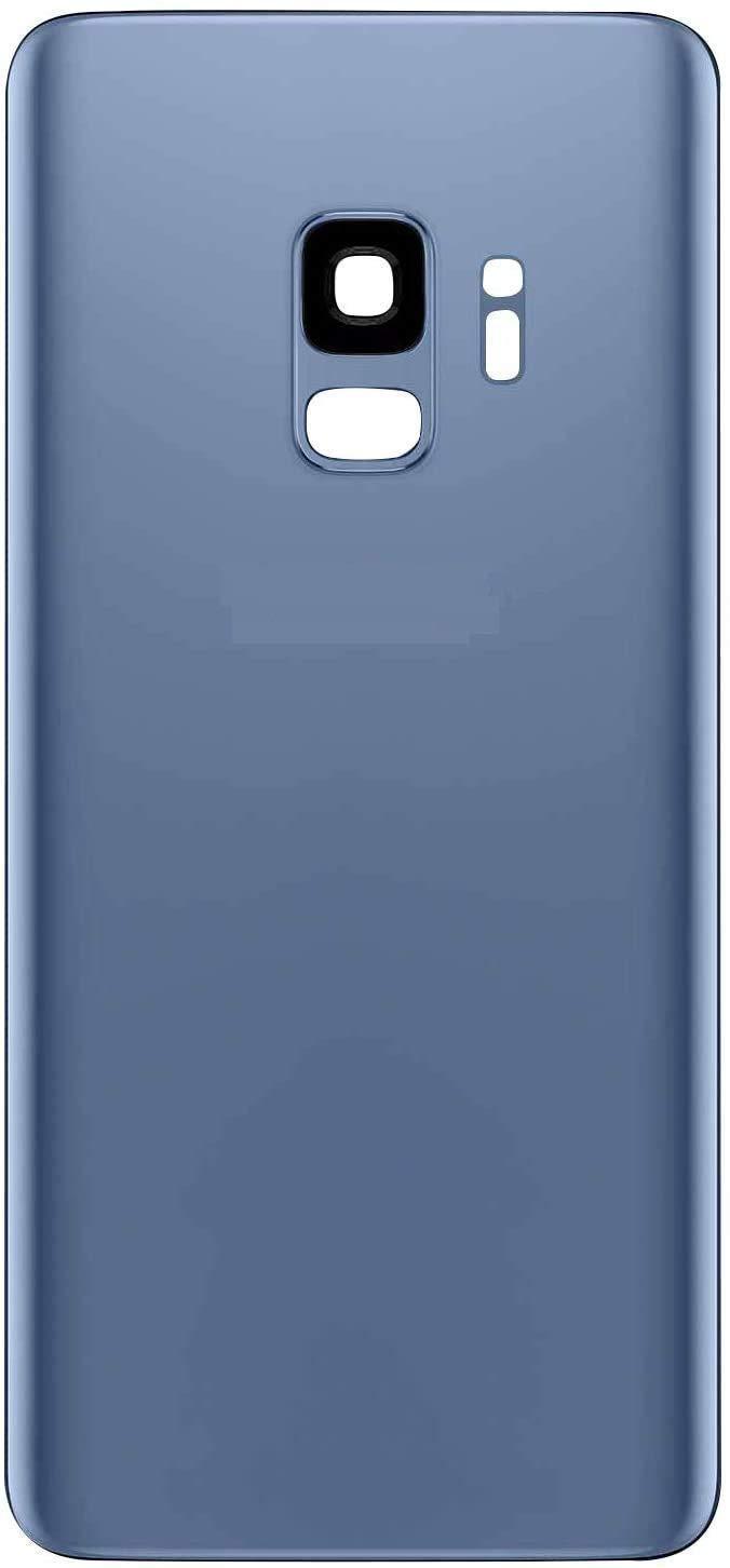 Back Glass Panel for Samsung Galaxy S9 G960F Coral Blue with Camera Lens Module and Self Adhesive Tape - EGFix