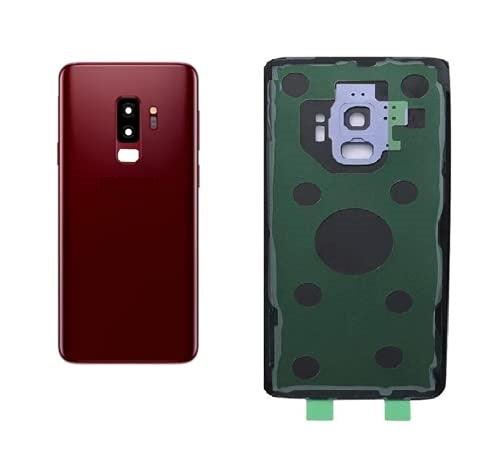 Back Glass Panel for Samsung Galaxy S9 Plus RED with Camera Lens Module and Self Adhesive Tape - EGFix