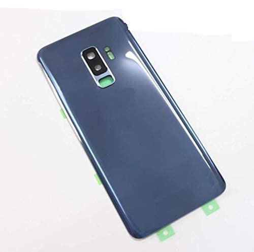Back Glass Panel for Samsung Galaxy S9 Plus S9+ G965 G965F Coral Blue with Camera Lens Module and Self Adhesive Tape - EGFix