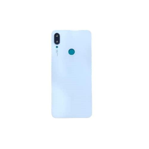 Back Glass Panel for Xiaomi Mi Redmi Note 7 or Note 7 Pro or Note 7S White with Camera Lens Module and Self Adhesive Tape - EGFix