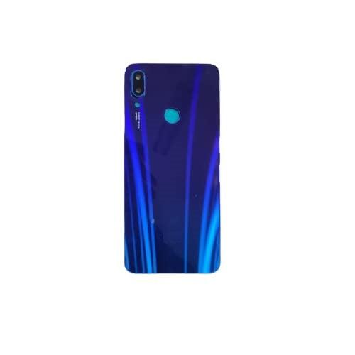 Back Glass Panel for Xiaomi Mi Redmi Note 7 Pro Blue with Camera Lens Module and Self Adhesive Tape - EGFix