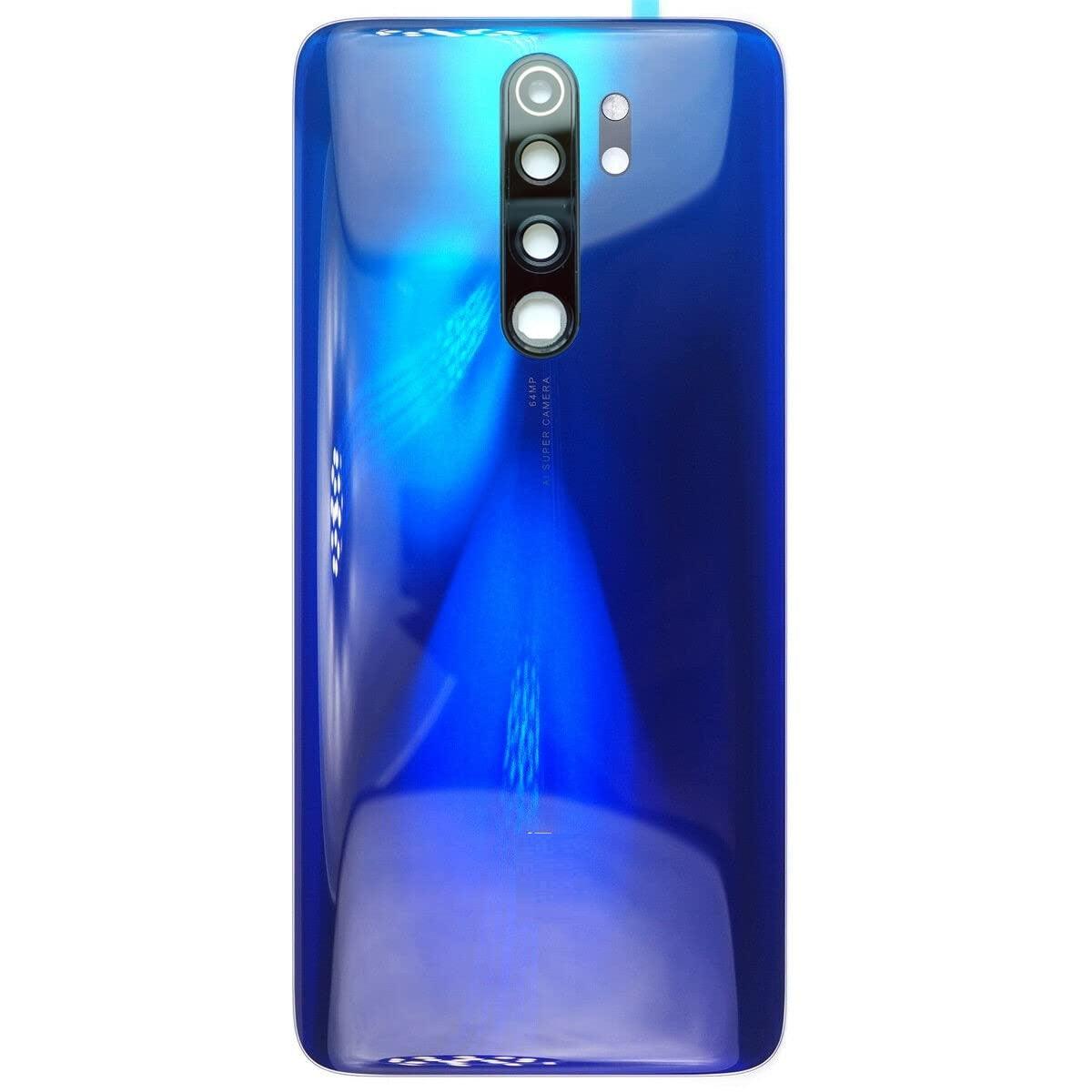 Back Glass Panel for Xiaomi Mi Redmi Note 8 Pro Blue with Camera Lens Module and Self Adhesive Tape - EGFix
