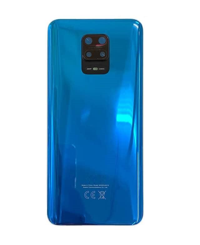 Back Glass Panel for Xiaomi Mi Redmi Note 9S Blue with Camera Lens Module and Self Adhesive Tape
