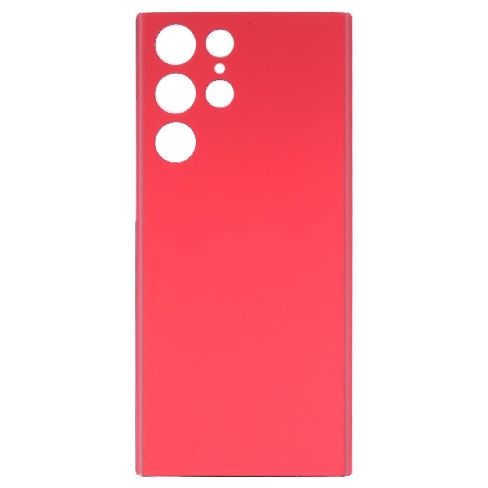 Back Glass Panel Housing Body for Samsung Galaxy S22 Ultra Red - EGFix