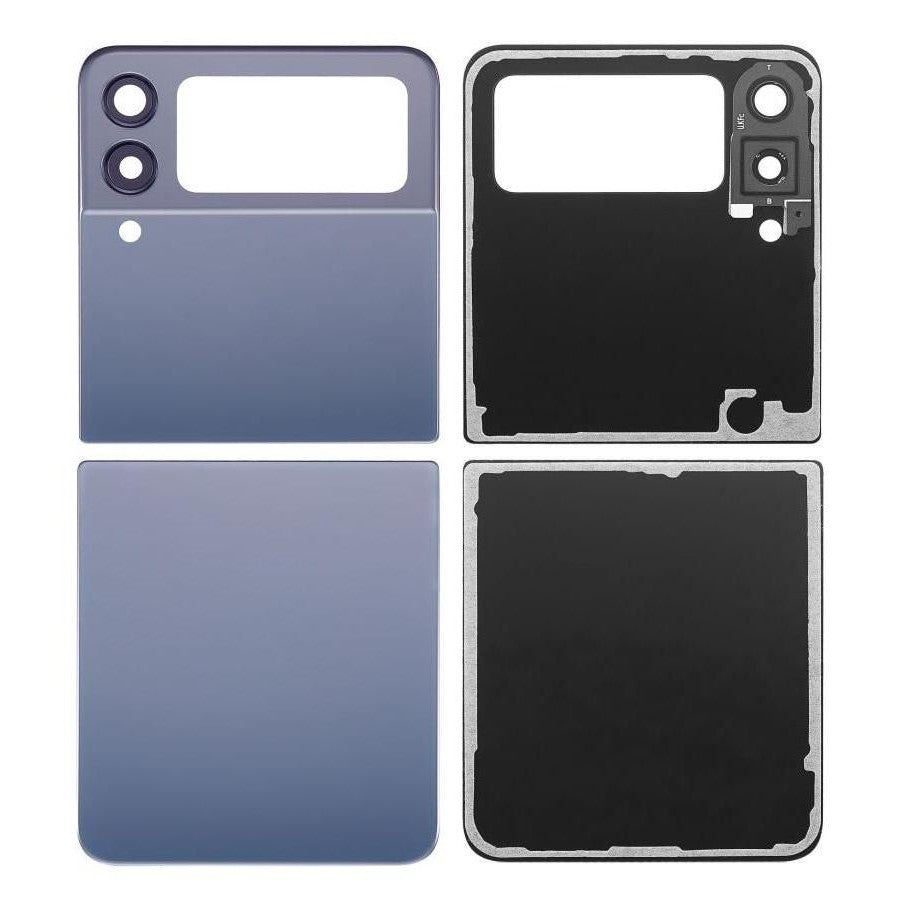 Back Glass Panel With Camera Lance for Samsung Galaxy Z Flip 4 Blue - EGFix