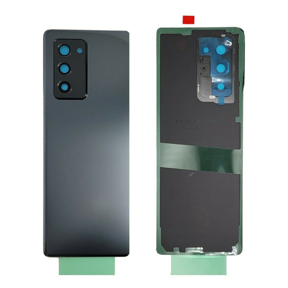 Back Glass Panel With Camera Lens for Samsung Galaxy Z Fold 2 5G Mystic Black - EGFix