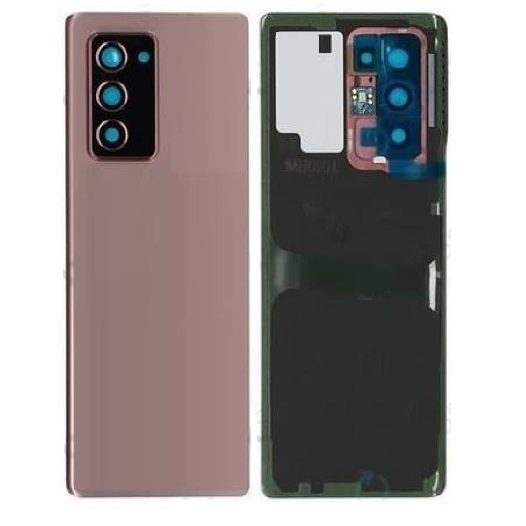 Back Glass Panel With Camera Lens for Samsung Galaxy Z Fold 2 5G Mystic Bronze - EGFix