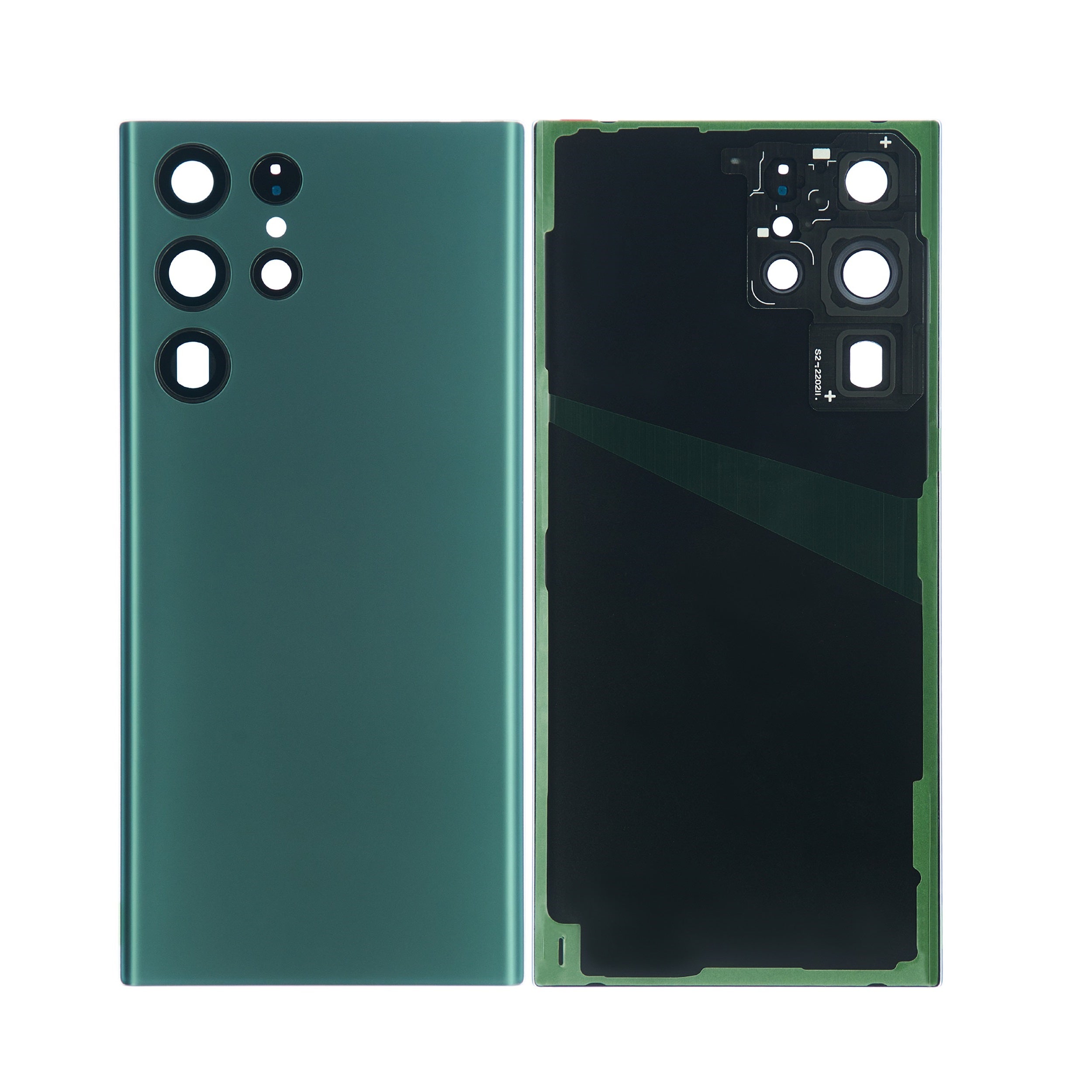 Back Glass Panel with Camera Lens for Samsung Galaxy S22 Ultra Green - EGFix