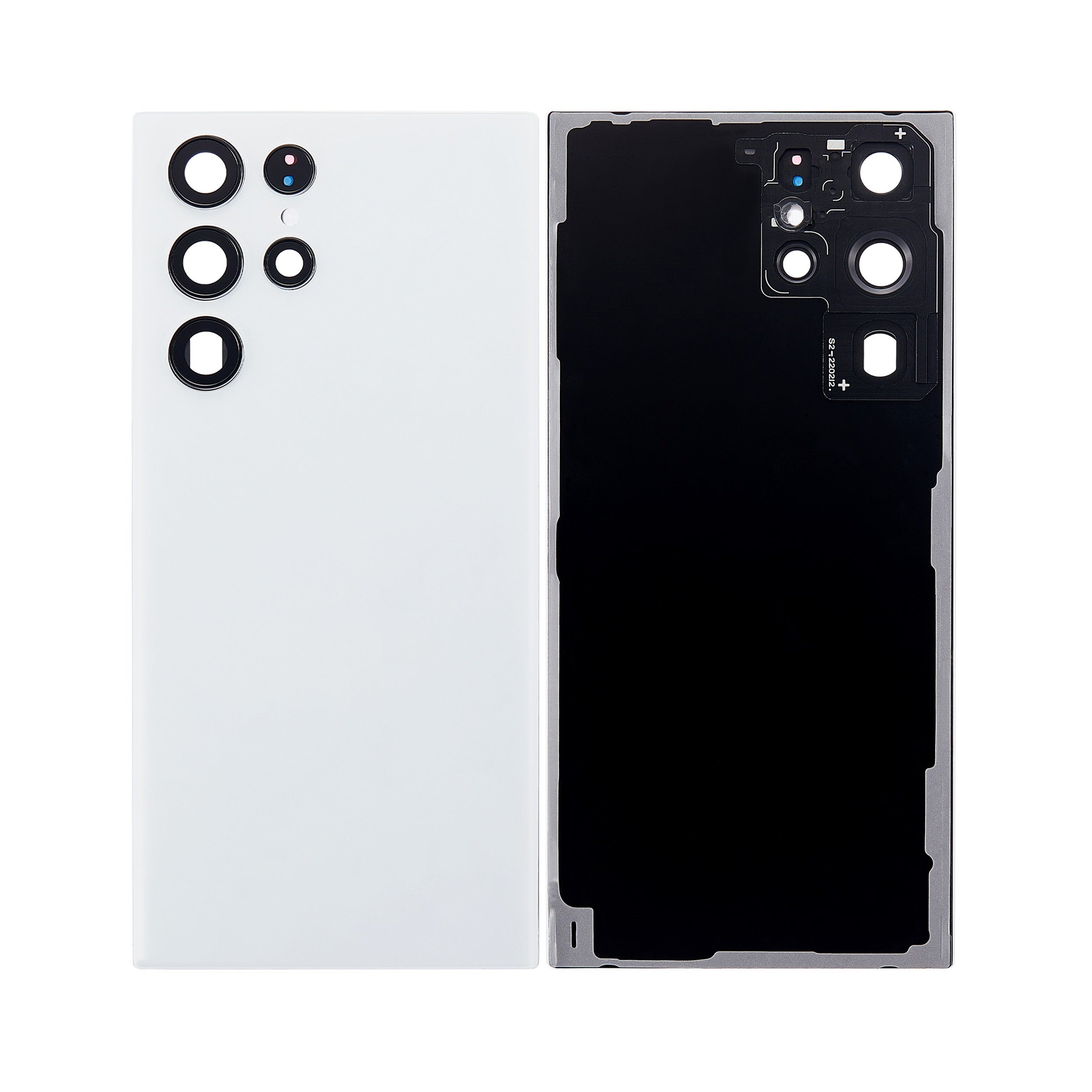Back Glass Panel with Camera Lens for Samsung Galaxy S22 Ultra White - EGFix
