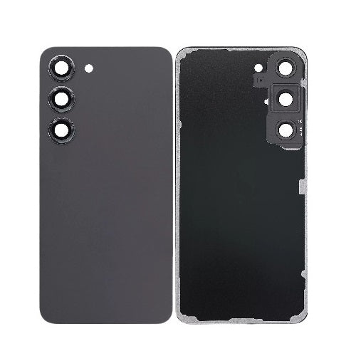Back Glass Panel with Camera Lens for Samsung Galaxy S23 Black - EGFix