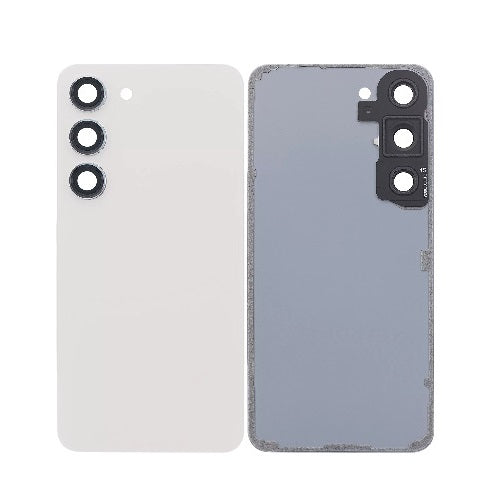 Back Glass Panel with Camera Lens for Samsung Galaxy S23 Cream - EGFix