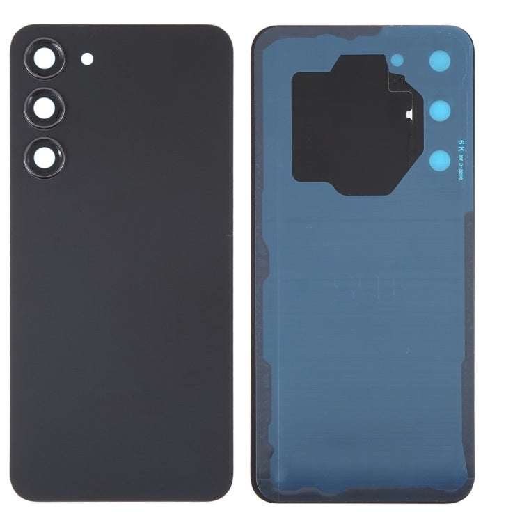 Back Glass Panel with Camera Lens for Samsung Galaxy S23 Plus Black - EGFix