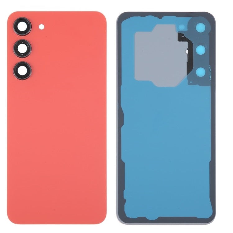 Back Glass Panel with Camera Lens for Samsung Galaxy S23 Plus Orange - EGFix