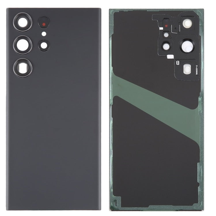 Back Glass Panel with Camera Lens for Samsung Galaxy S23 Ultra Black - EGFix