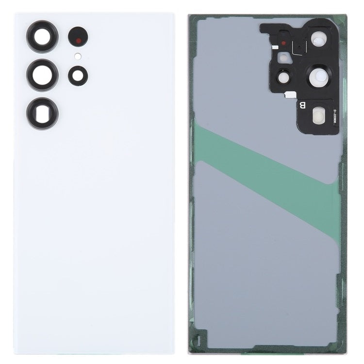 Back Glass Panel with Camera Lens for Samsung Galaxy S23 Ultra Cream - EGFix