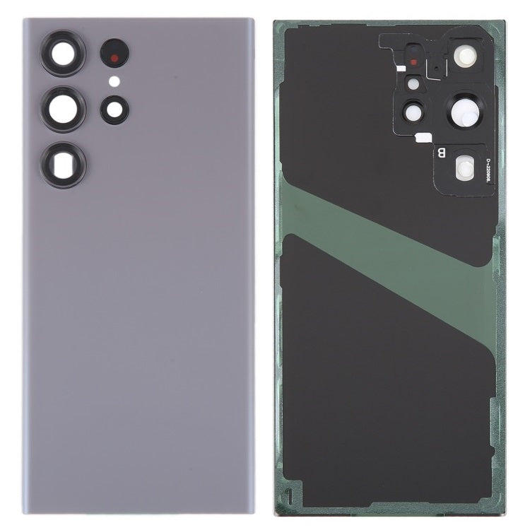 Back Glass Panel with Camera Lens for Samsung Galaxy S23 Ultra Graphite - EGFix