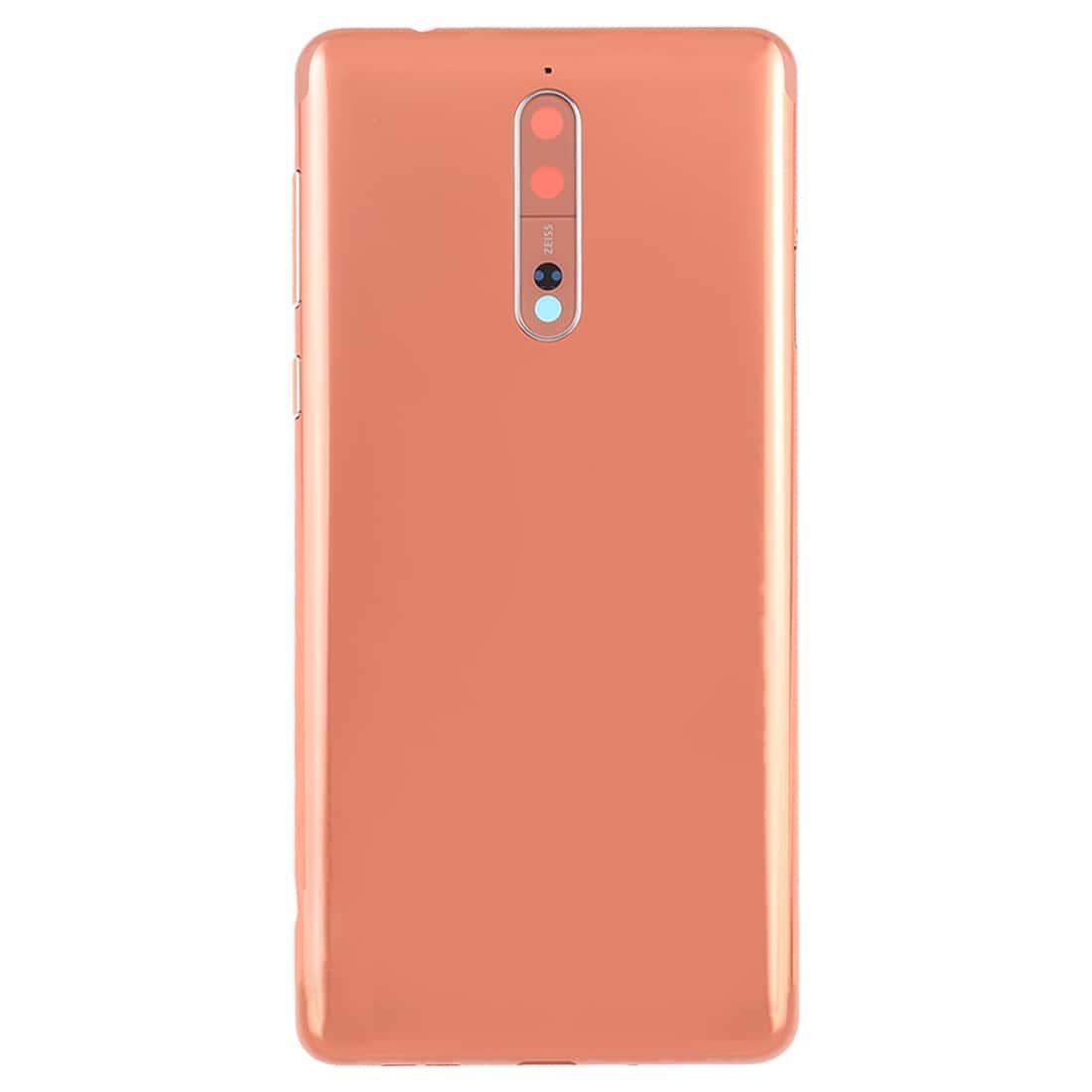Back Panel Housing Body for Nokia 8 Orange with Camera Lens - EGFix