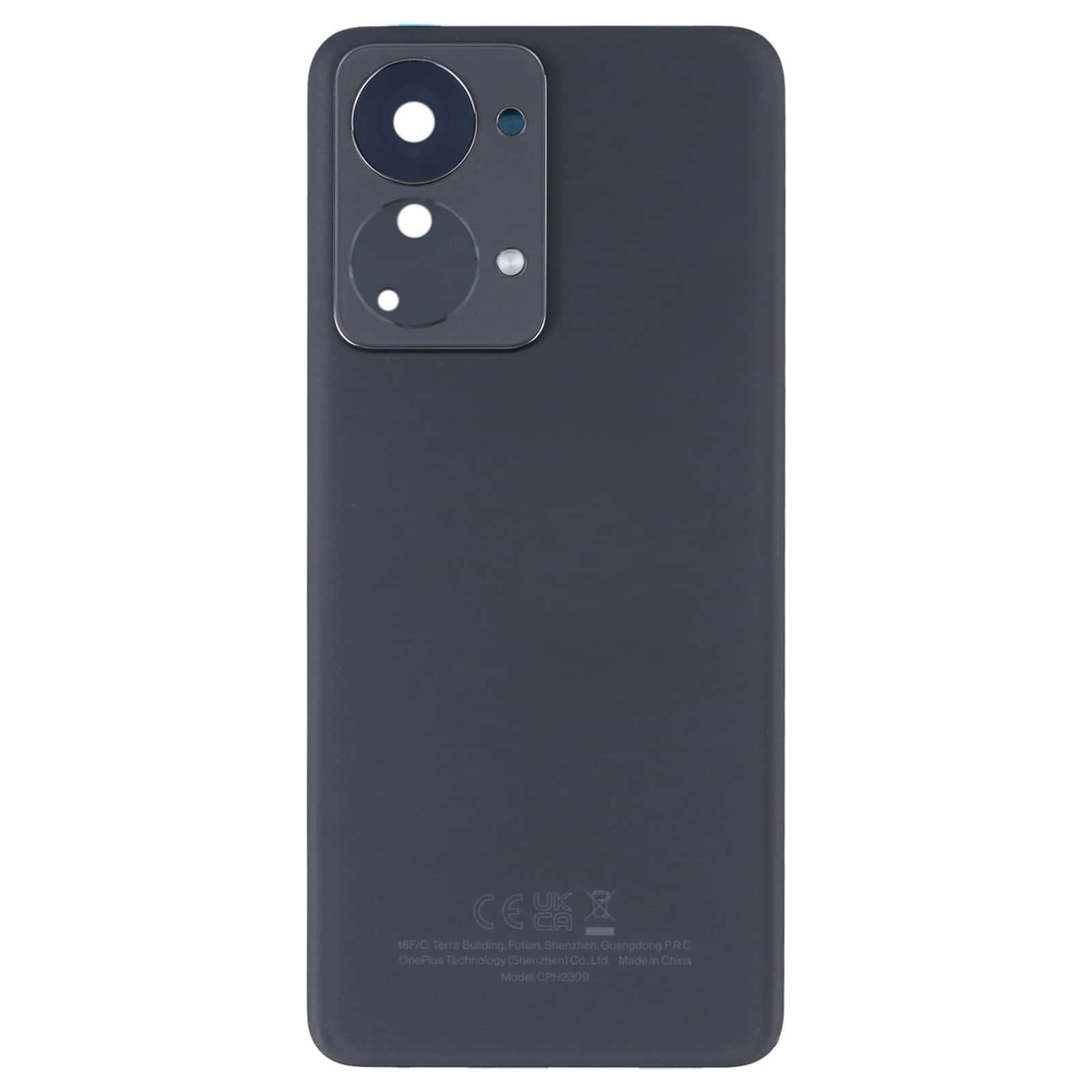 Back Panel Housing Body for Oneplus Nord 2T Black with Camera Lens - EGFix