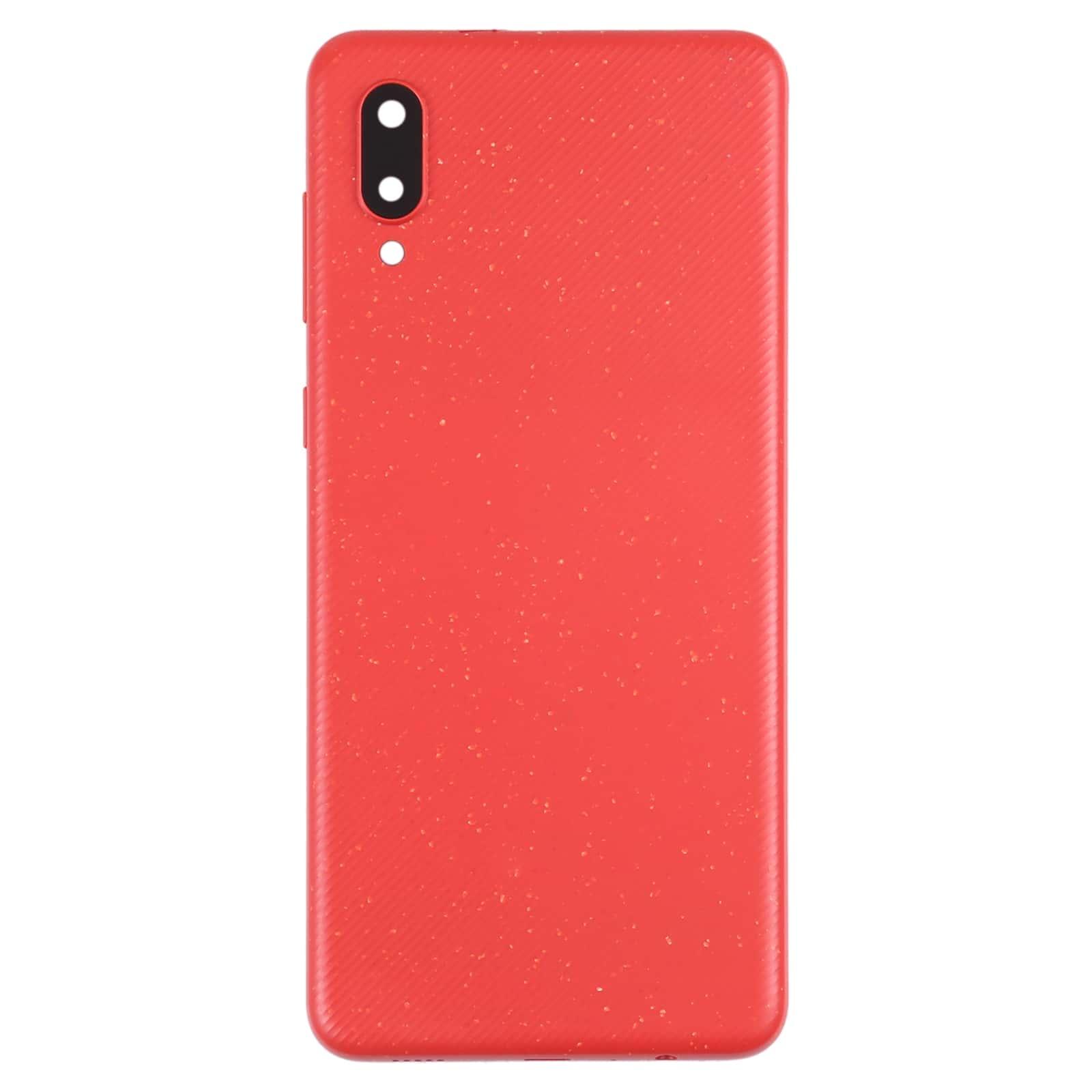 Back Panel Housing Body for Samsung Galaxy A02 Red with Camera Lens - EGFix