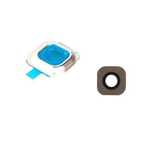 Camera Lens Glass for Samsung Galaxy S6 Edge Gold with Frame - EGFix