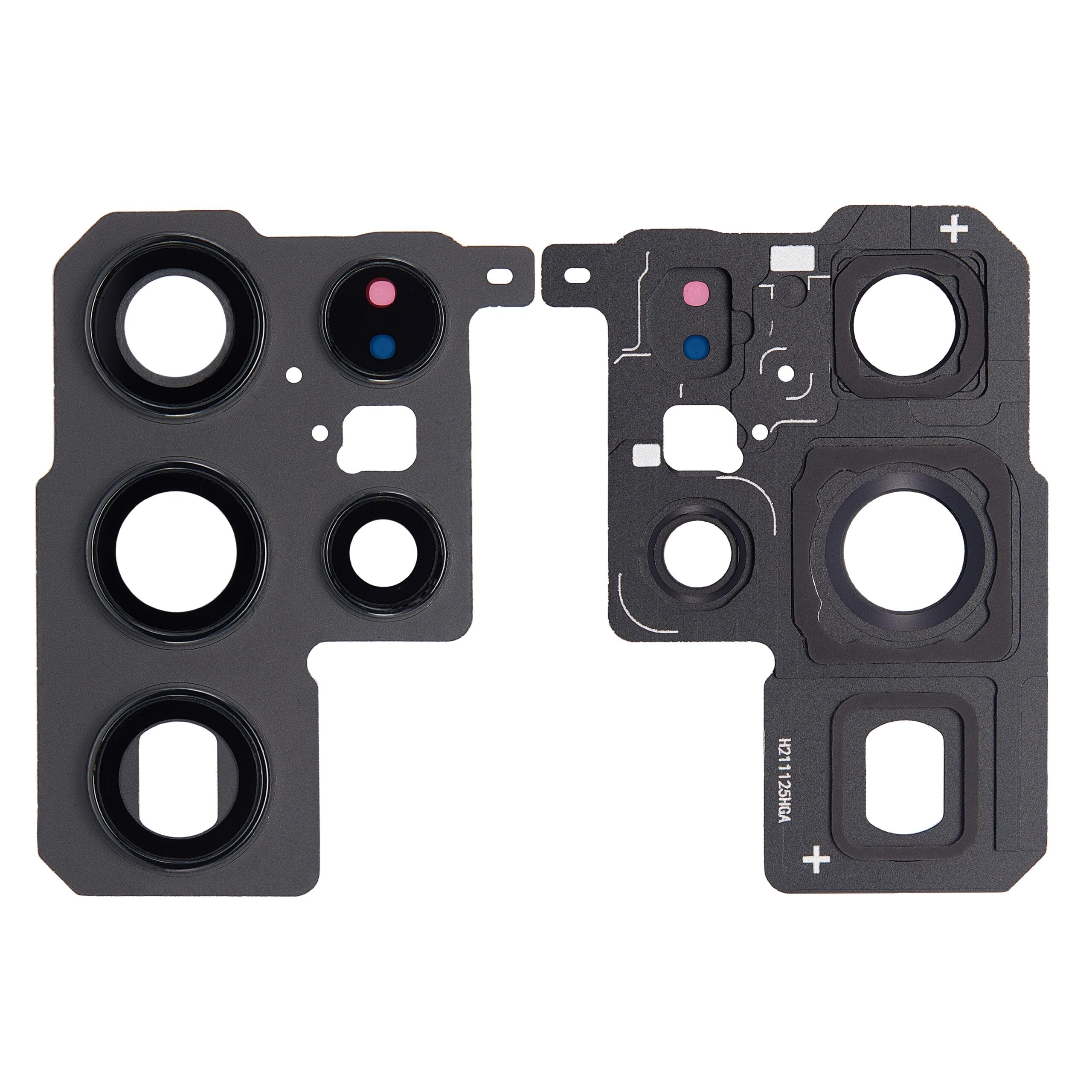 Camera Lens Glass for Samsung Galaxy S22 Ultra Black with Frame - EGFix