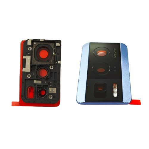 Camera Lens Glass for Poco F5 Pro Blue with Frame - EGFix