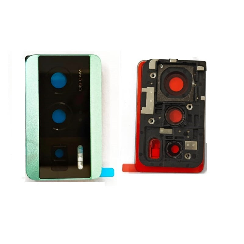 Camera Lens Glass for Poco F5 Pro Green with Frame - EGFix
