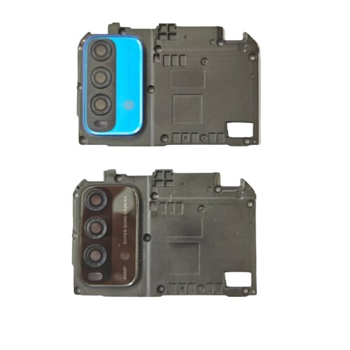 Camera Lens Glass for Xiaomi Redmi 9 power Black with Frame - EGFix