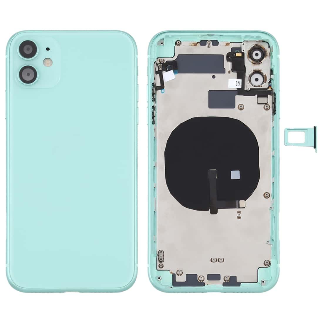 Complete Housing Body for iPhone 11 Green with Side Keys Sim Tray and Camera Lens - EGFix