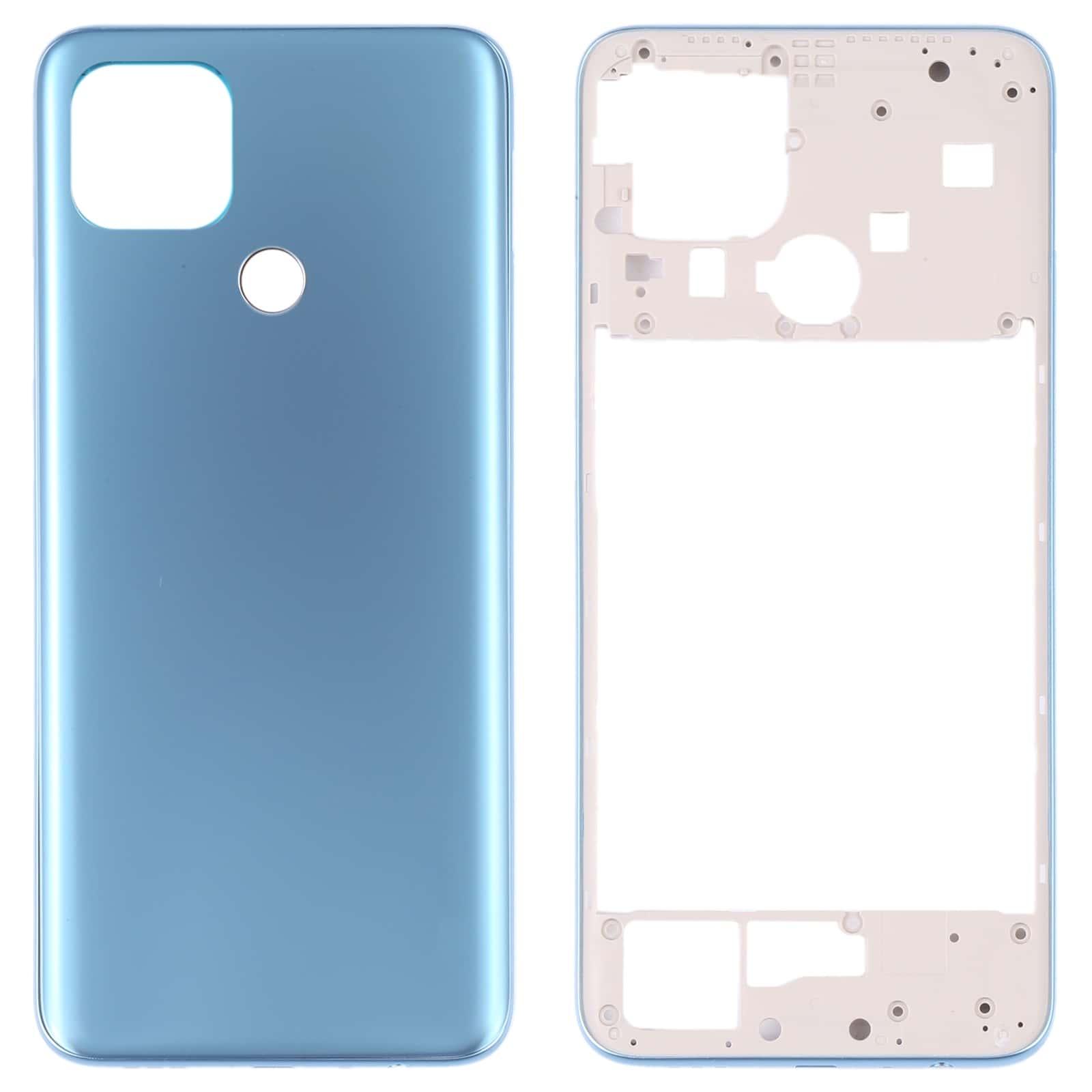 Complete Housing Body for Oppo A15 Blue with Side Keys and Camera Lens Module - EGFix
