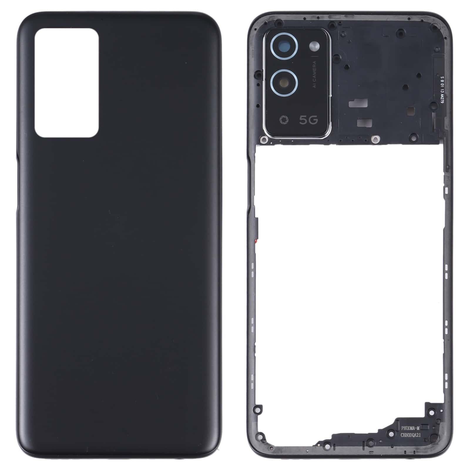 Complete Housing Body for Oppo A56 5G Black with Side Keys and Camera Lens Module - EGFix