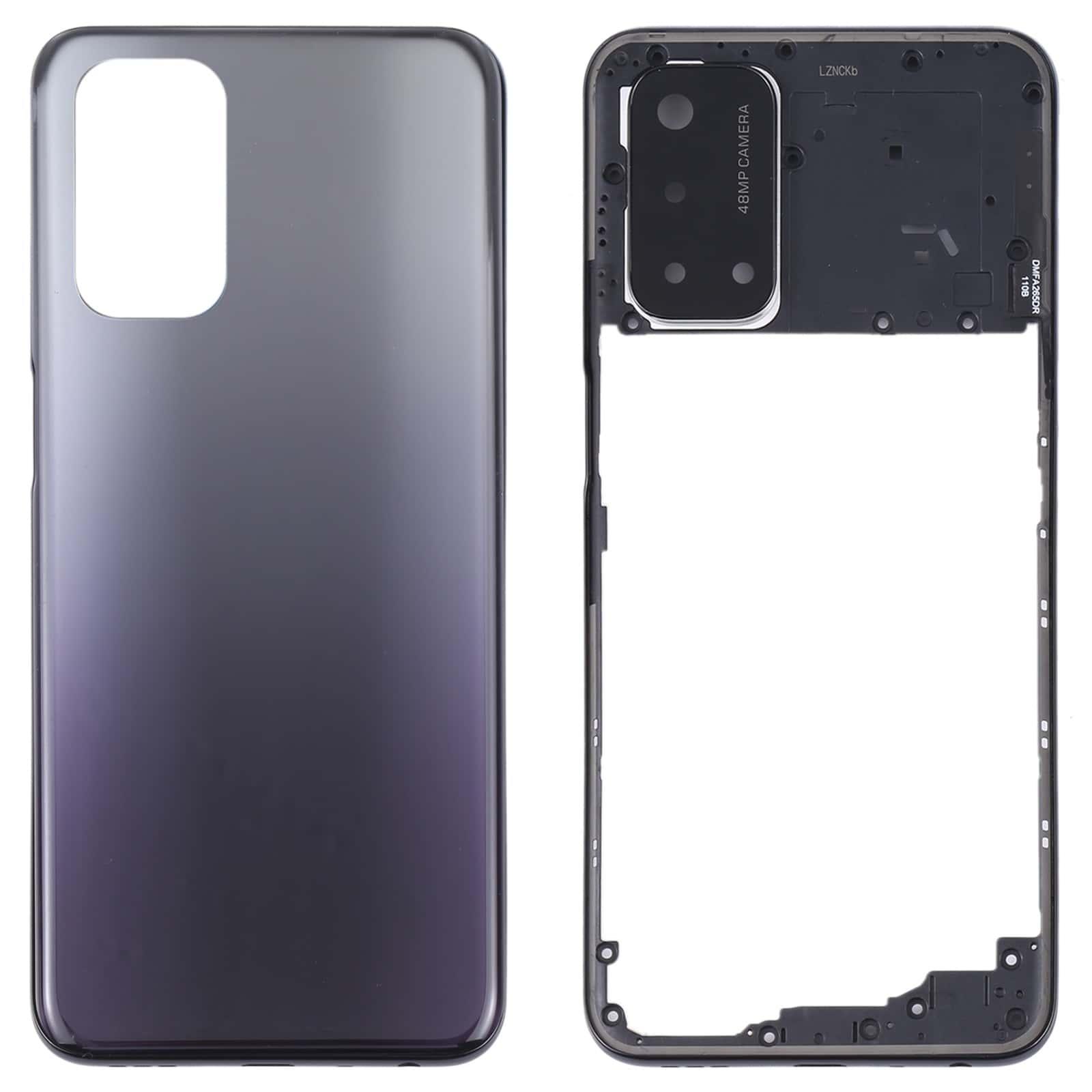 Complete Housing Body for Oppo F19 Black with Side Keys and Camera Lens Module - EGFix