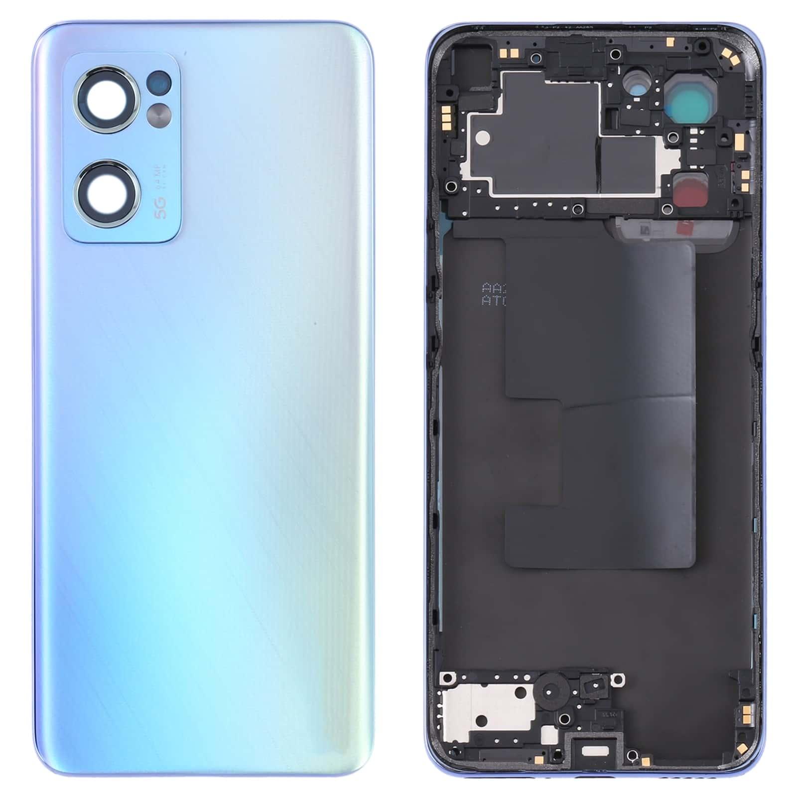 Complete Housing Body for Oppo Reno7 5G Blue with Side Keys and Camera Lens Module - EGFix