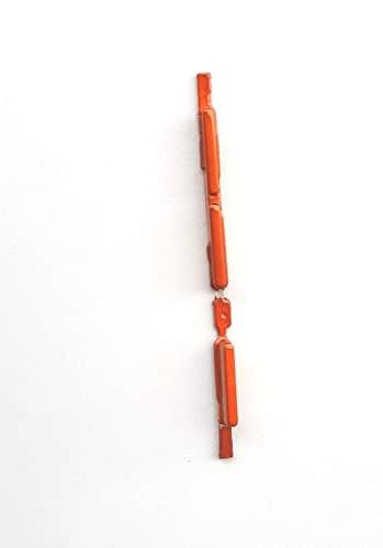External Outer Power Volume Buttons Side Keys for Tecno Spark 6 KE7 Orange - EGFix