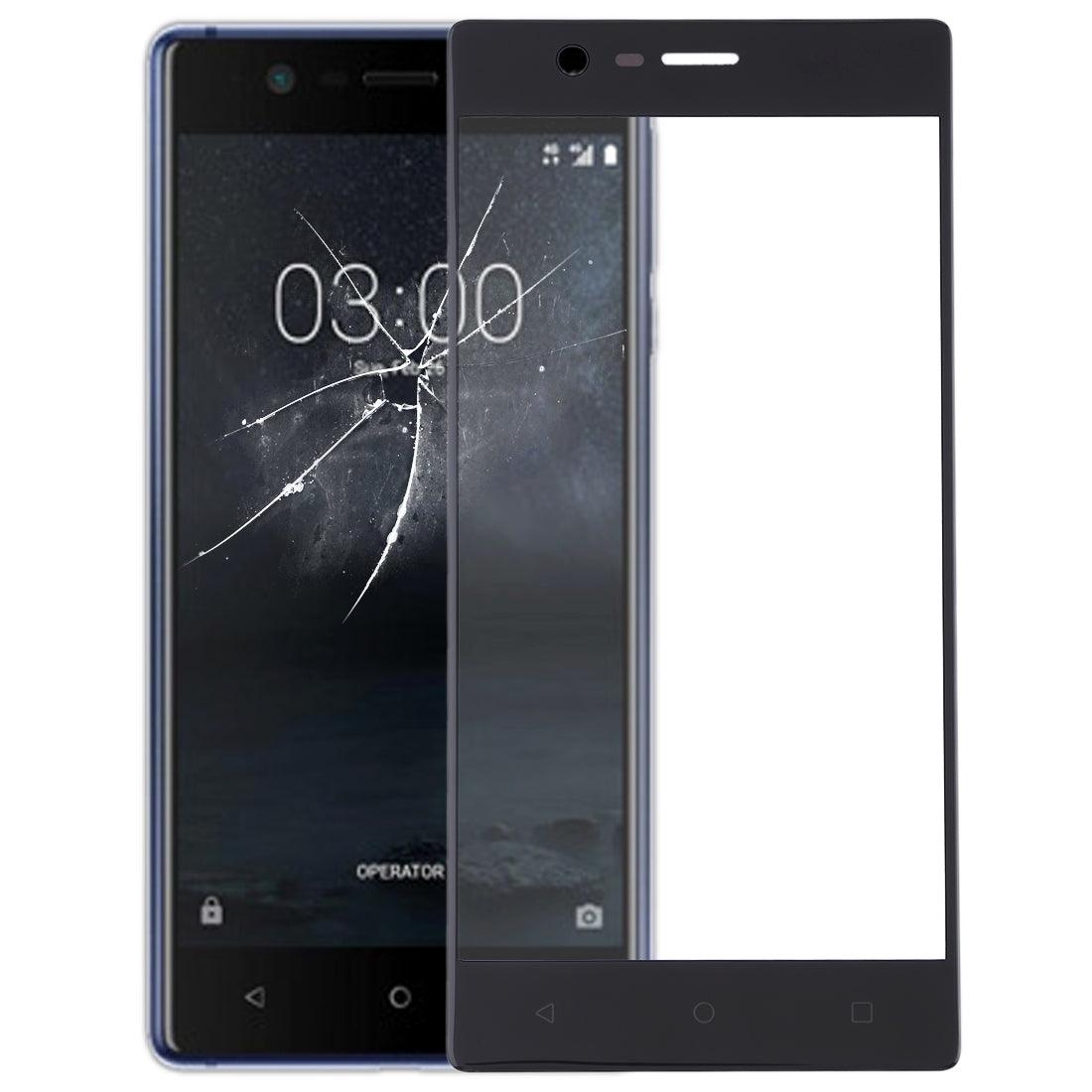 Front Glass Touch Screen for Nokia 3 Black - EGFix