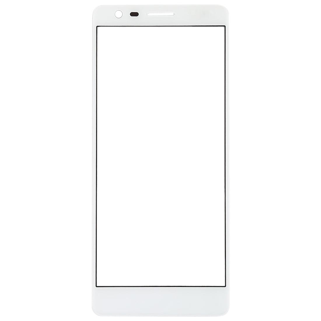 Front Touch Screen Glass for Nokia 3.1 White - EGFix