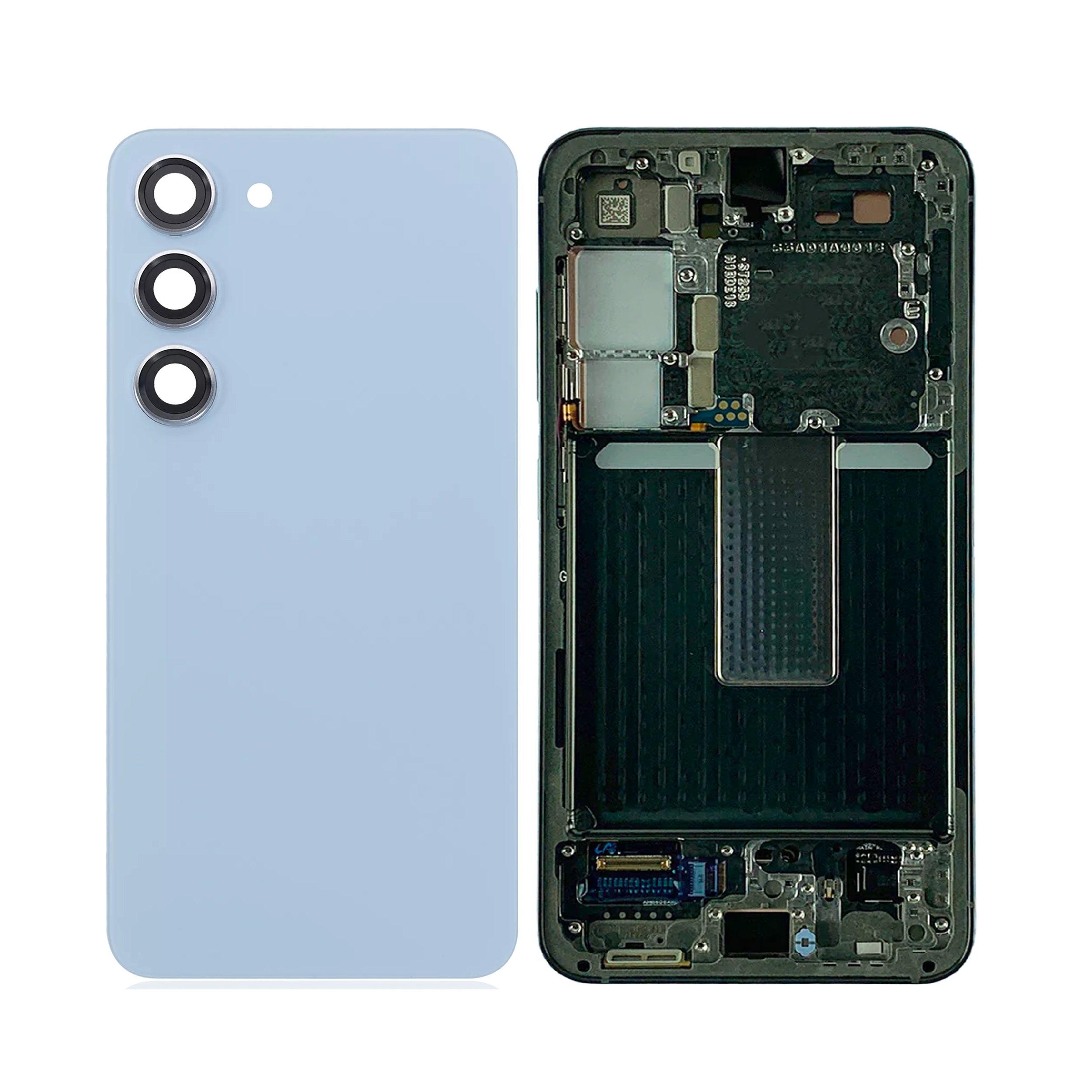 Housing Body for Samsung Galaxy S23 Blue Back Glass Panel LCD Frame - EGFix