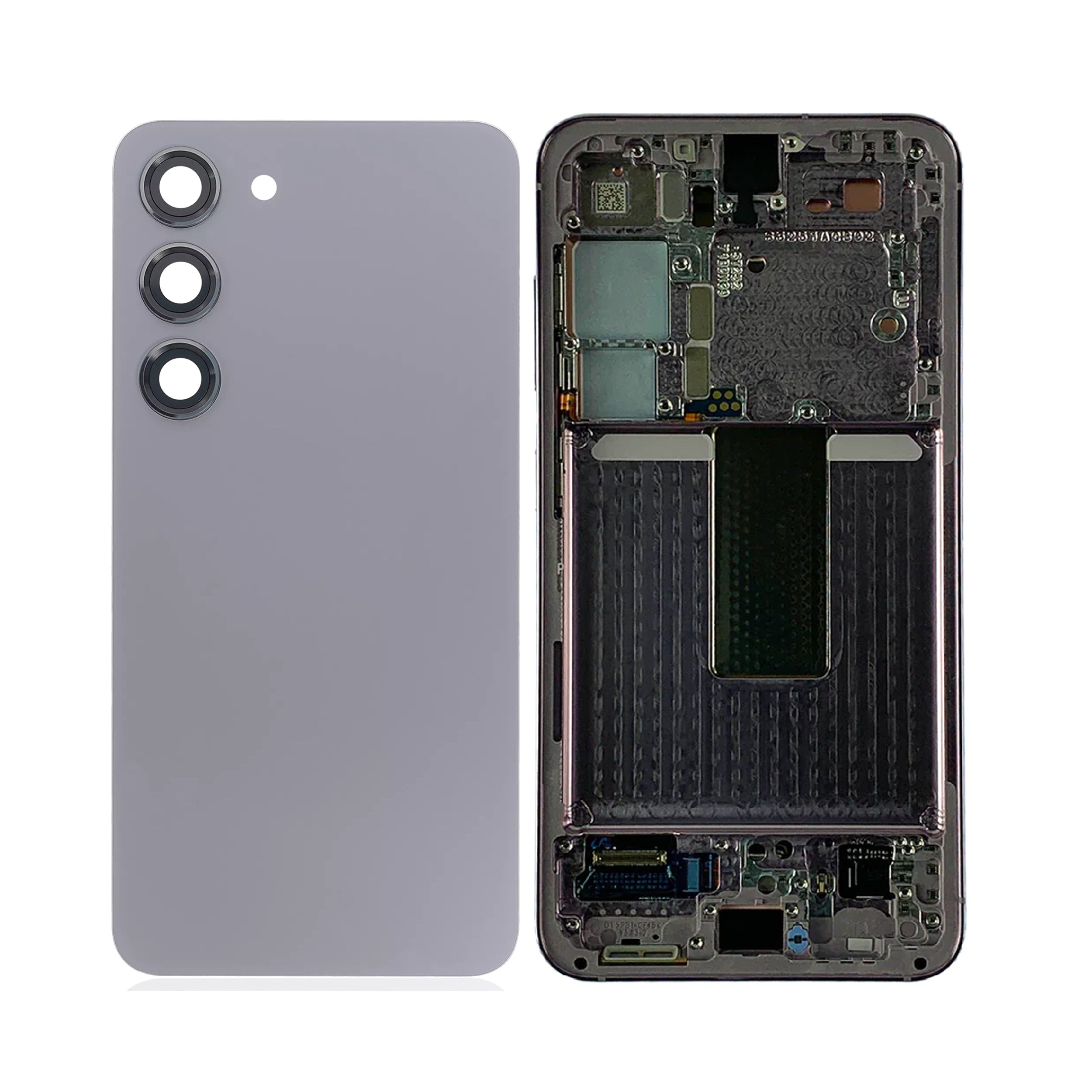 Housing Body for Samsung Galaxy S23 Graphite Back Glass Panel LCD Frame - EGFix