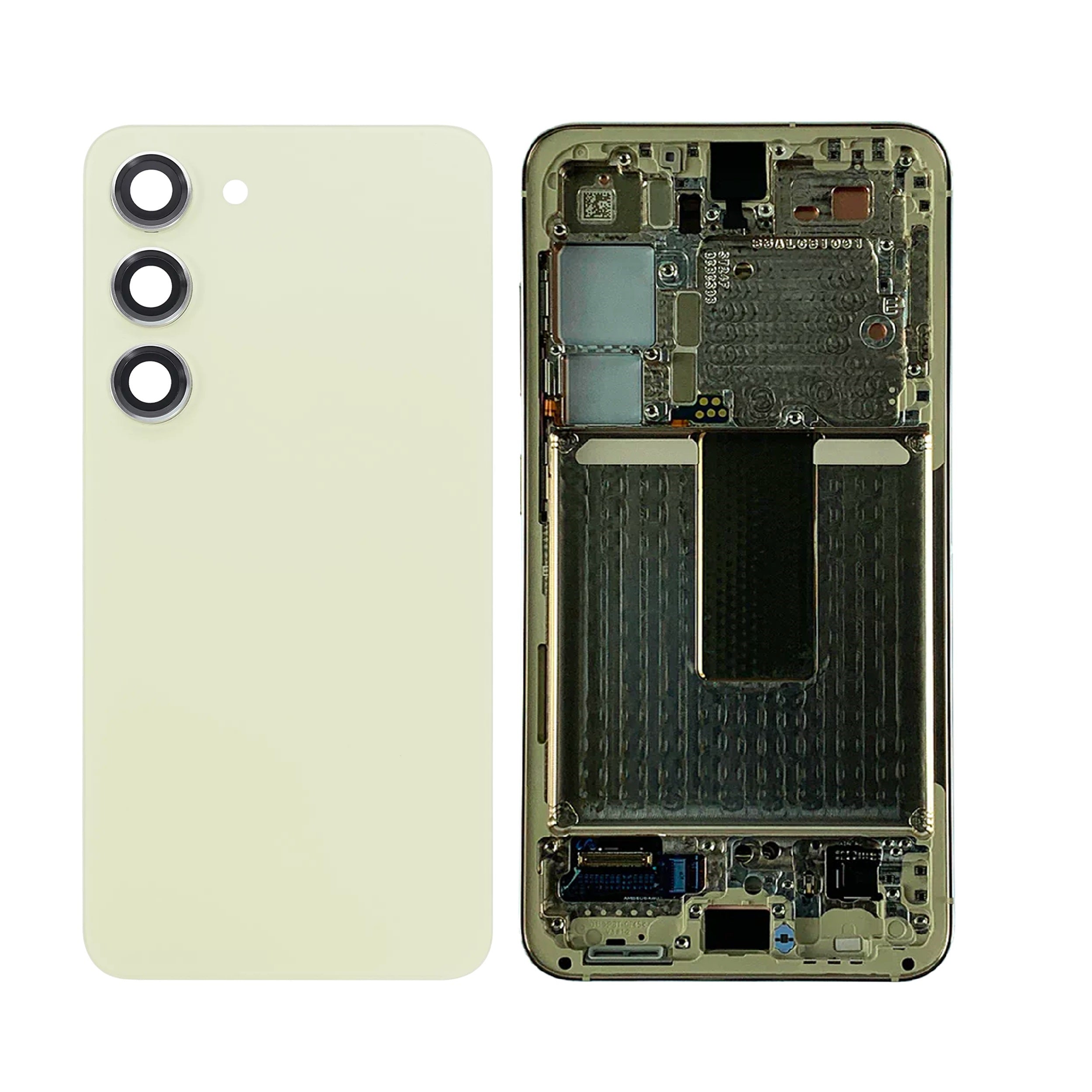 Housing Body for Samsung Galaxy S23 Lime Back Glass Panel LCD Frame - EGFix