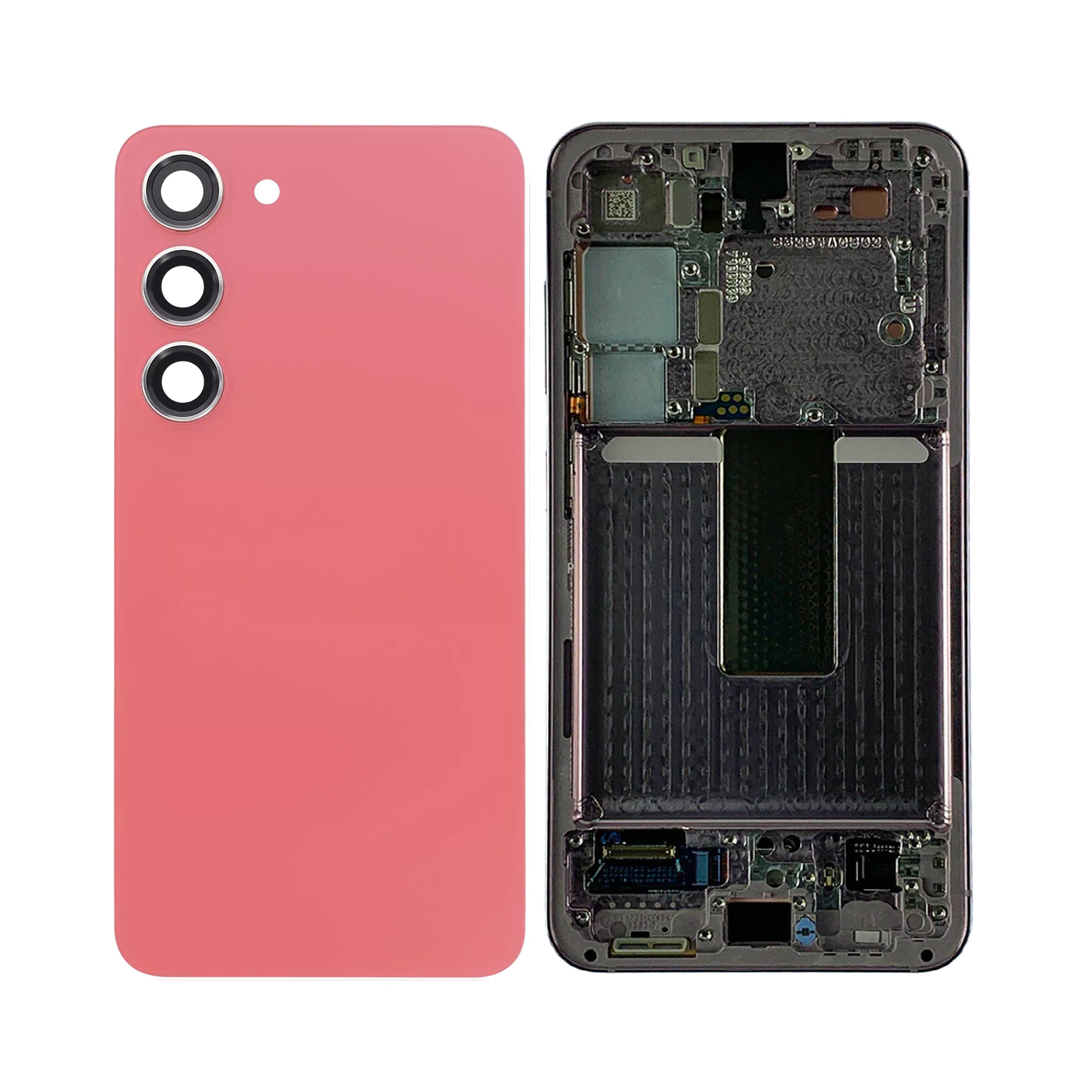 Housing Body for Samsung Galaxy S23 Orange Back Glass Panel LCD Frame - EGFix