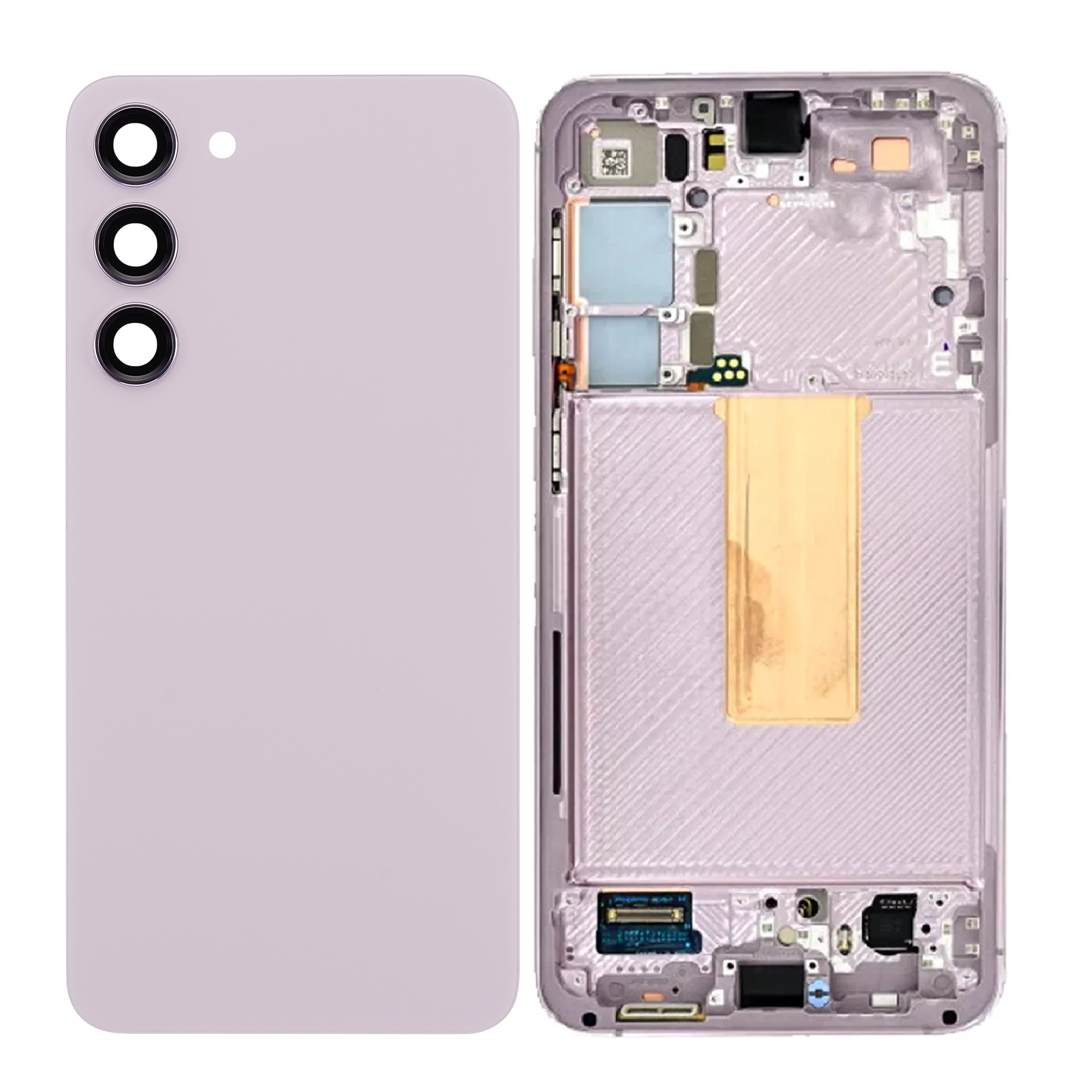 Housing Body for Samsung Galaxy S23 Plus Lavender Back Glass Panel LCD Frame - EGFix