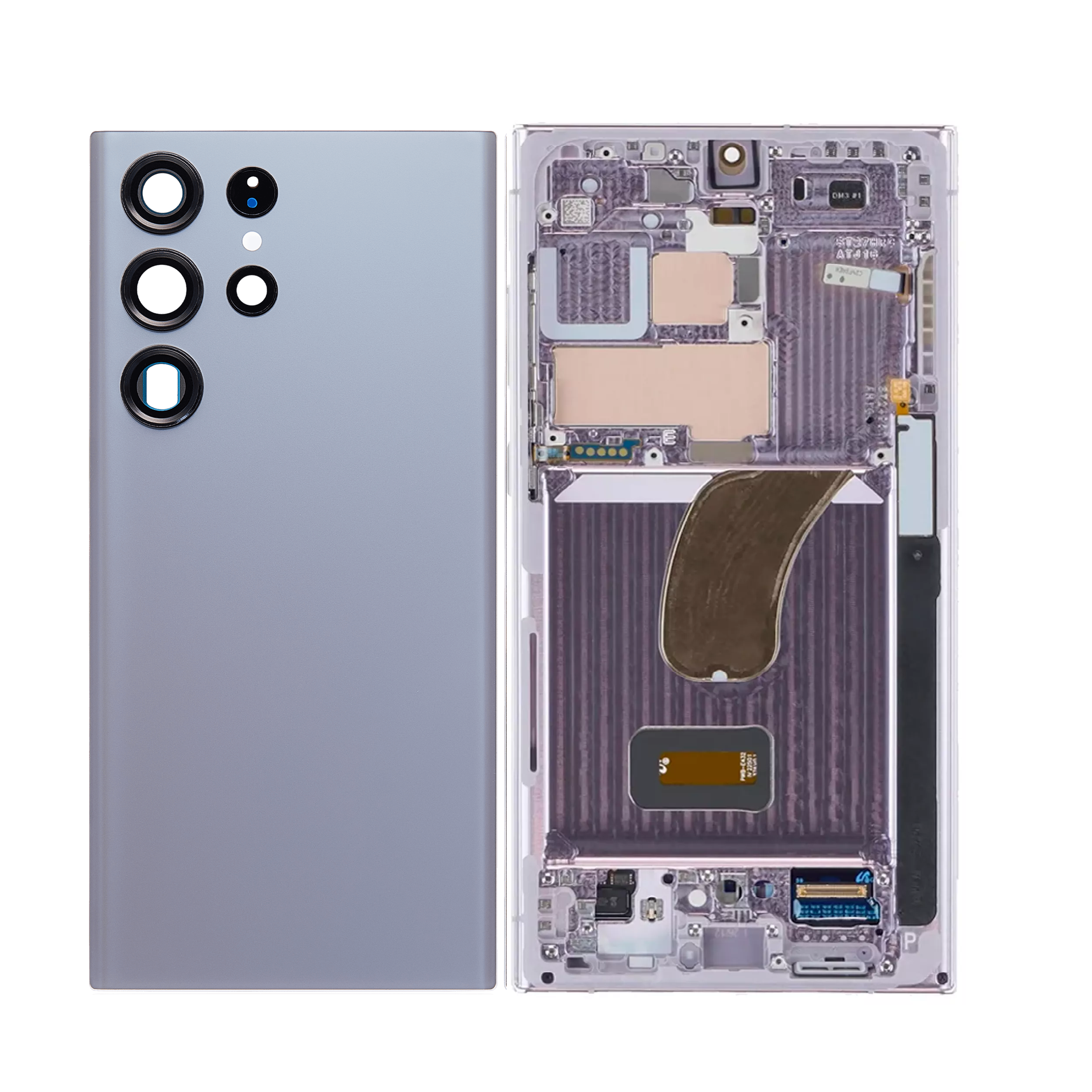 Housing Body for Samsung Galaxy S23 Ultra Graphite Back Glass Panel LCD Frame - EGFix