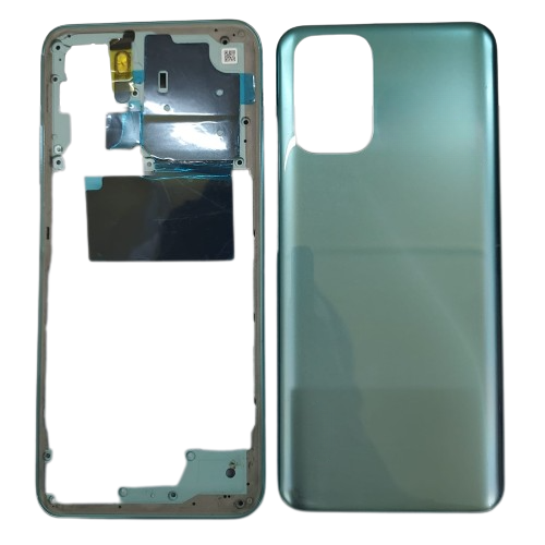 Housing Body for Xiaomi Redmi Note 10S Green Back Panel and Chrome Bezel - EGFix