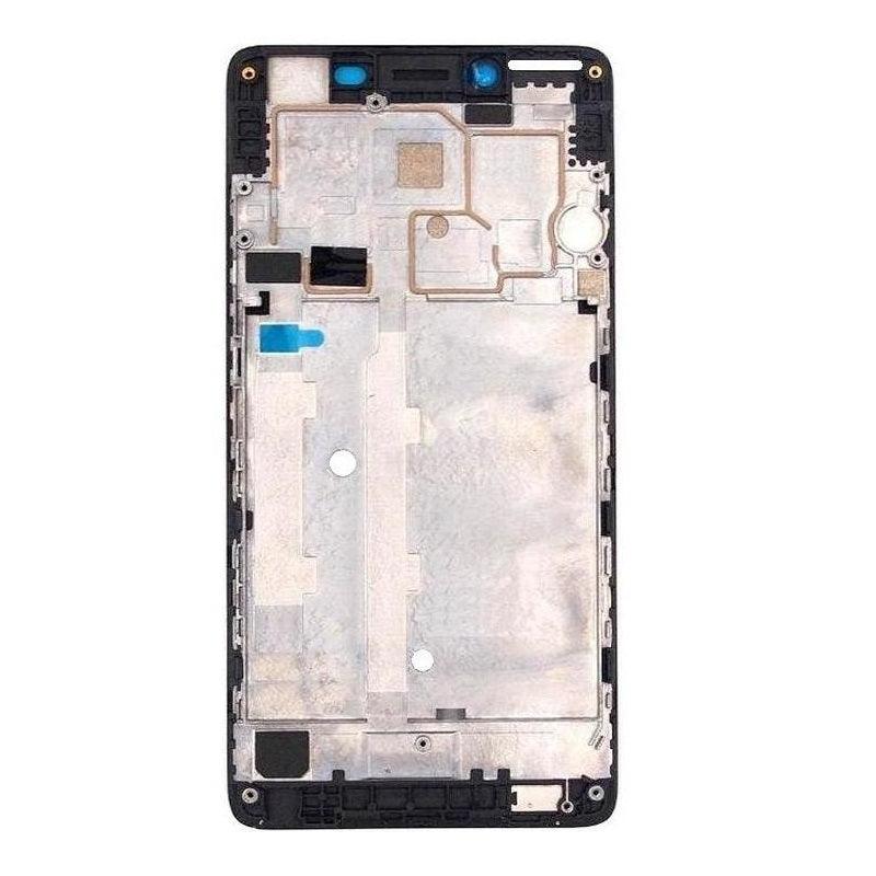 LCD Display Chrome Bezel Middle Frame for Lenovo A6000 Black - EGFix