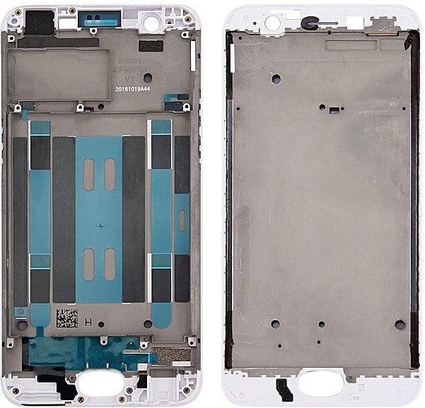 LCD Display Chrome Bezel Middle Frame for Oppo A57 White - EGFix