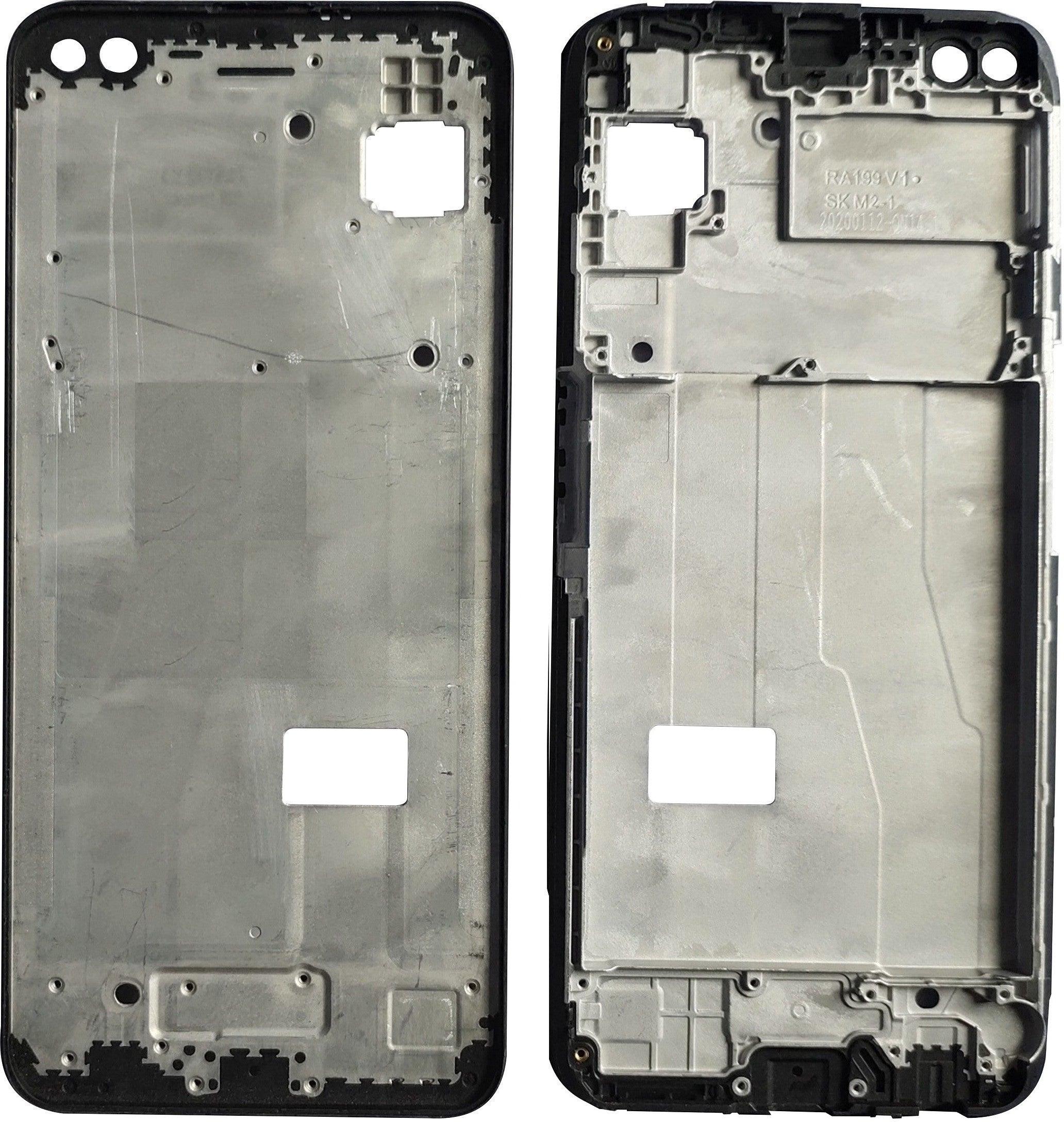 LCD Display Chrome Bezel Middle Frame for Realme 6 Pro Black - EGFix