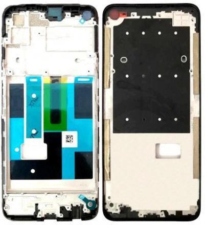 LCD Display Chrome Bezel Middle Frame for Realme 7 Pro Black - EGFix