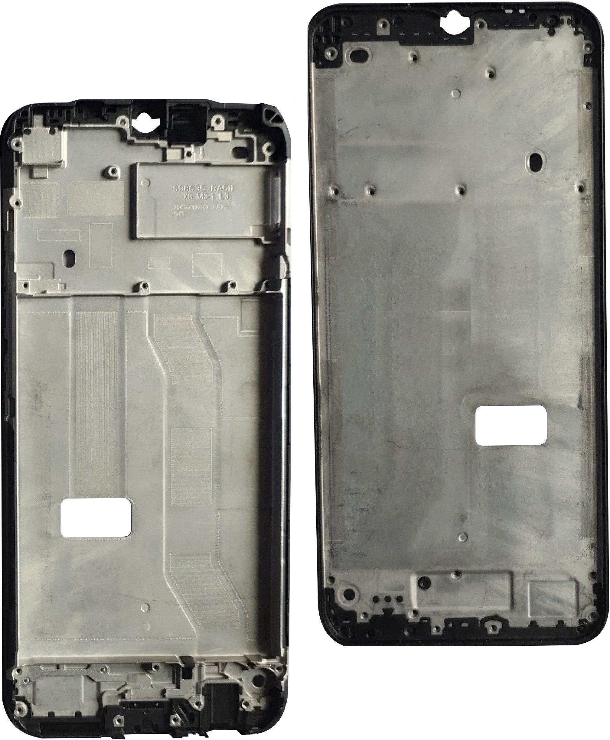 LCD Display Chrome Bezel Middle Frame for Realme C12 Grey or Black - EGFix