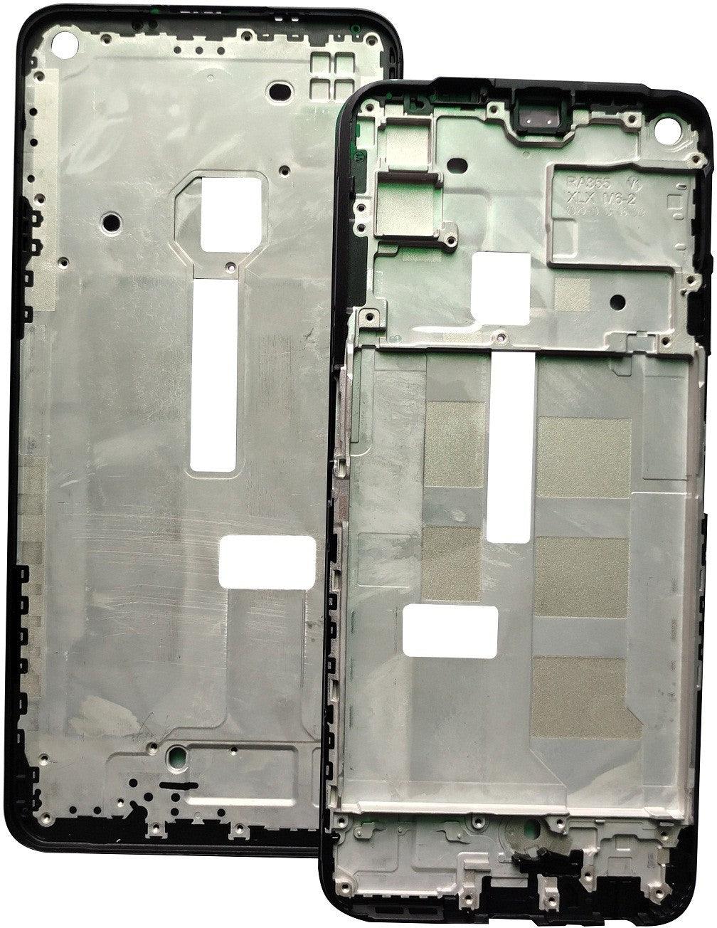 LCD Display Chrome Bezel Middle Frame for Realme Narzo 30 Pro Black or Silver - EGFix