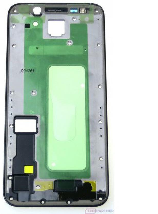 LCD Display Chrome Bezel Middle Frame for Samsung A6 (2018) Black - EGFix